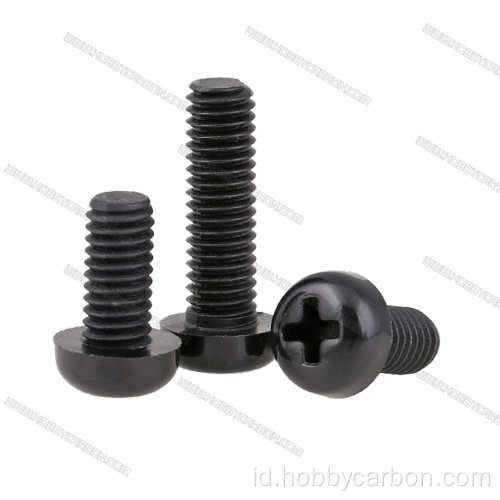 Sekrup Nilon Hitam phillips M3x6mm